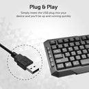 PROMATE Sleek Multimedia Wired Keyboard & Mouse. Full Sized - Office Connect