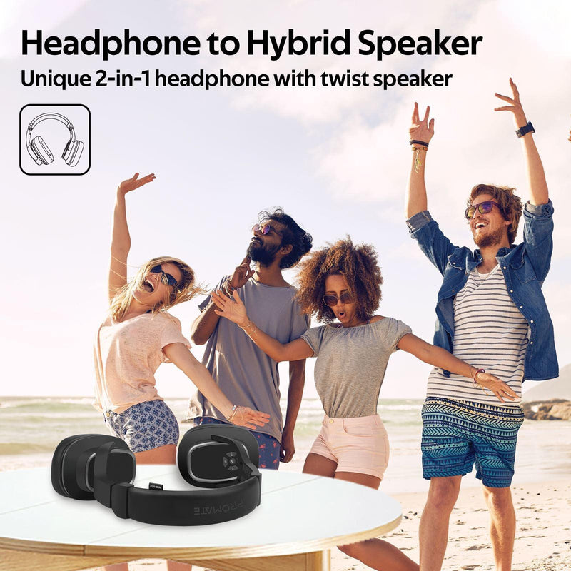 PROMATE 2-In-1 HD Bluetooth Headphones With 6W Speaker - Office Connect 2018