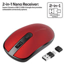 PROMATE Wireless Ergonomic Mouse. Includes Both USB-C & USB-A Nano - Office Connect