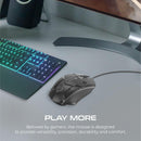 VERTUX Gaming Ergonomic Optical Wired Mouse With Smart LED Lights - Office Connect
