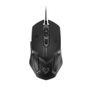 VERTUX Gaming Ergonomic Optical Wired Mouse With Smart LED Lights - Office Connect