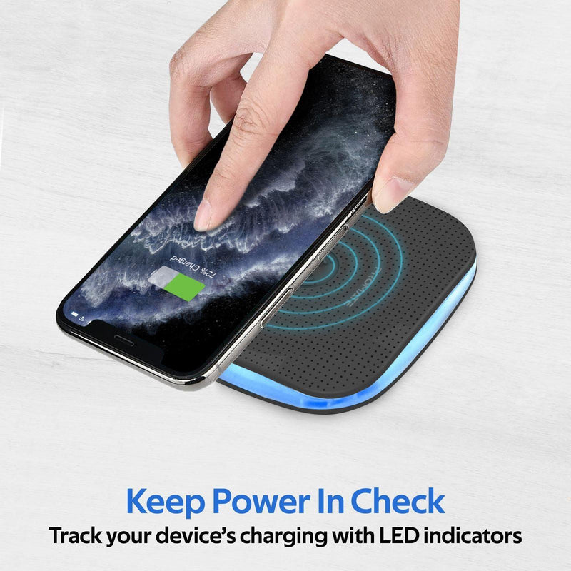 PROMATE Ultra-Fast 10W Wireless Slim Charging Pad With LED Light. - Office Connect 2018
