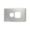 TRADESAVE Powerpoint Cover Plate Single, Silver Aluminium. - Office Connect 2018