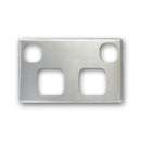 TRADESAVE Powerpoint Cover Plate Double, Silver Aluminium. - Office Connect 2018