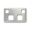 TRADESAVE Powerpoint Cover Plate Double, Silver Aluminium. - Office Connect 2018