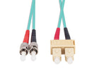 DYNAMIX 1M 50u SC/ST OM3 Fibre Lead (Duplex, Multimode) - Office Connect 2018