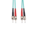 DYNAMIX 1M 50u ST/ST OM3 Fibre Lead (Duplex, Multimode) - Office Connect 2018