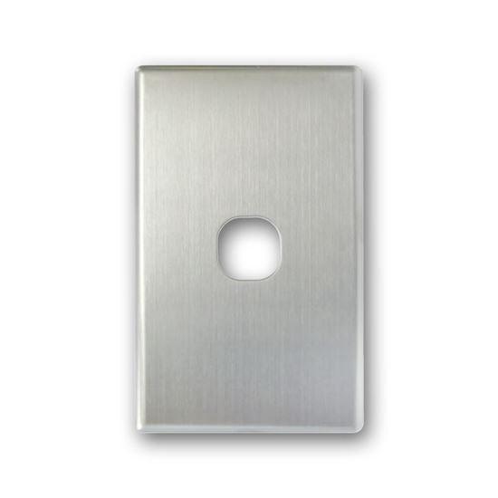 TRADESAVE Switch Cover Plate, 1 Gang, Silver Aluminium. - Office Connect 2018
