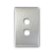 TRADESAVE Switch Cover Plate, 2 Gang, Silver Aluminium. - Office Connect 2018
