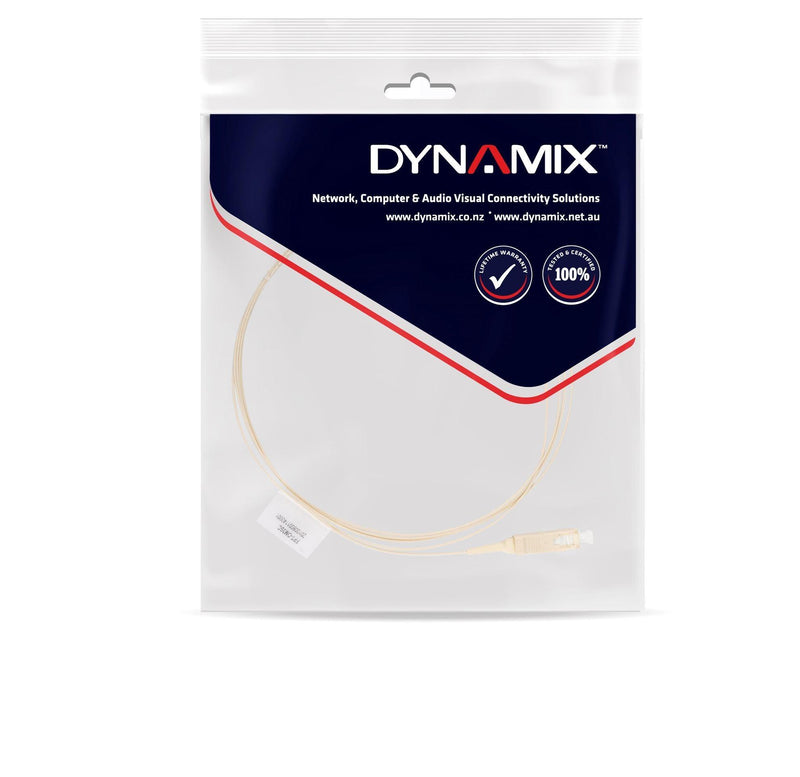 DYNAMIX 2M SC Pigtail OM3 1x Piece White, 900um Multimode Fibre, - Office Connect 2018