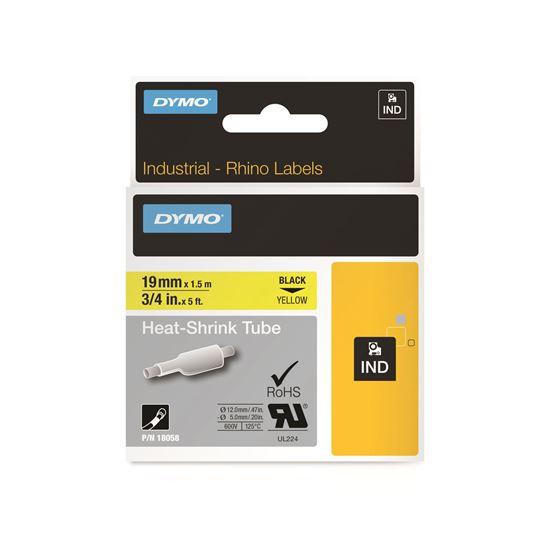 DYMO Genuine Rhino Industrial Labels-Heat Shrink Tube 19mm Black - Office Connect 2018