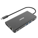 UNITEK USB 3.1 USB-C Aluminium Multi-Port Hub With Power Delivery. - Office Connect 2018