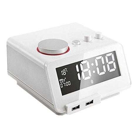 HOMTIME Bluetooth Alarm Clock Speaker With USB Charging. Dual 3W - Office Connect 2018
