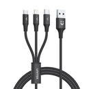 UNITEK 1.2m USB 3-In-1 Charge Cable. Integrated USB-A To Micro-B, - Office Connect 2018