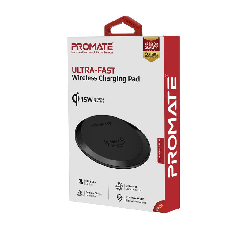 PROMATE 15W Ultra-Fast Wireless Super Slim Charging Pad With - Office Connect 2018