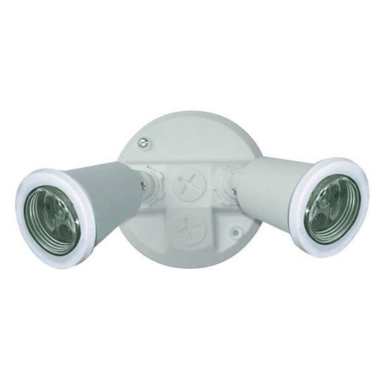 HOUSEWATCH Twin PVC Lamp Holder Pack E27. IP44. Wall/Ceiling - Office Connect 2018