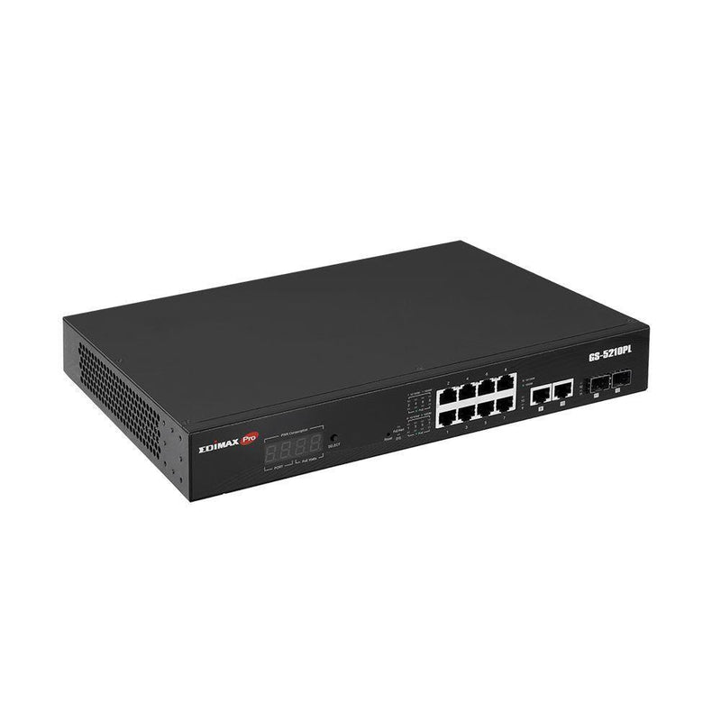 EDIMAX 8-Port Surveillance Long Range Gigabit PoE+ Web Smart Switch - Office Connect 2018