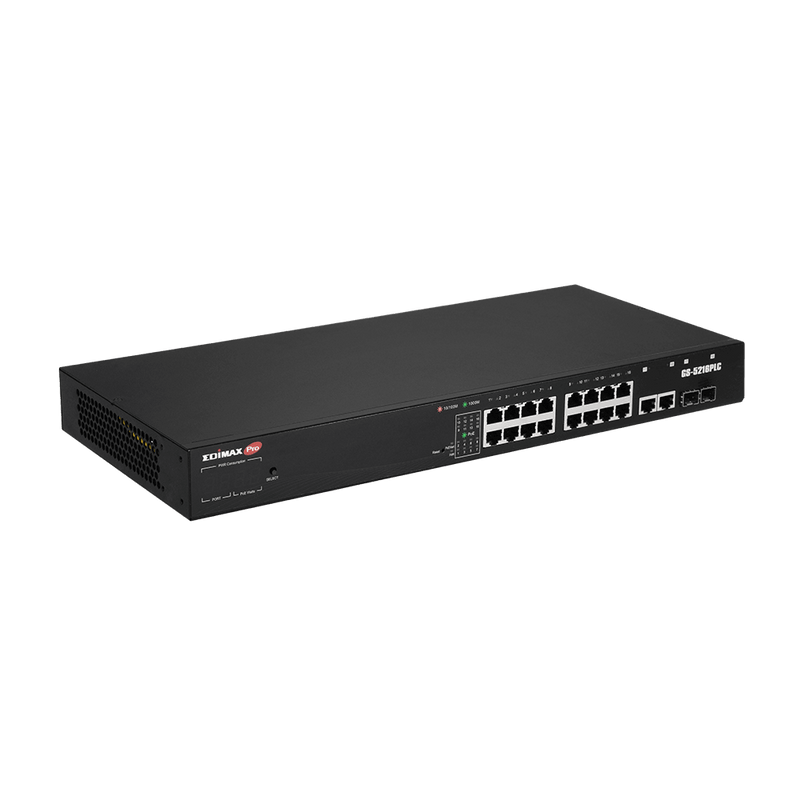 EDIMAX 16-Port Surveillance Long Range Gigabit PoE+ Web Smart Switch - Office Connect 2018