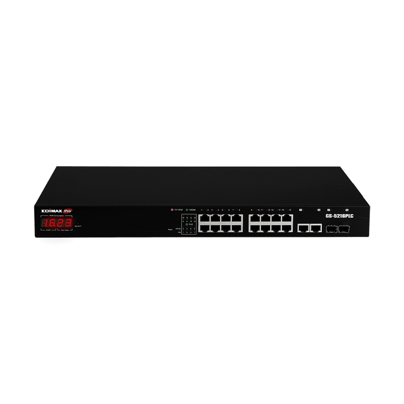 EDIMAX 16-Port Surveillance Long Range Gigabit PoE+ Web Smart Switch - Office Connect 2018