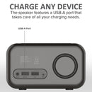 PROMATE Wireless Retro Speaker With Qi Wireless Charger & LED Alarm - Office Connect 2018