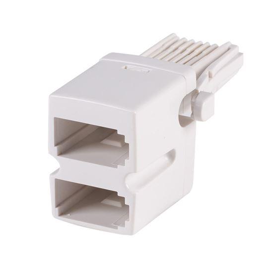 DYNAMIX BT Telephone Jack Double Adaptor. 6 Wire - Office Connect 2018
