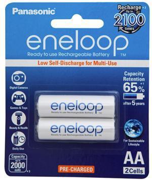 Panasonic Eneloop AA 2000mAh Rechargeable Batteries 2 Pack - Office Connect