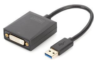 Digitus USB 3.0 (M) to DVI (F) Graphics Adapter Cable - Office Connect