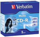 Verbatim CD-R 80Min Audio 40x 5 Pack with Jewel Cases - Office Connect