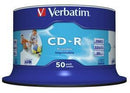 Verbatim CD-R 700MB 52x White Inkjet Printable 50 Pack on Spindle - Office Connect