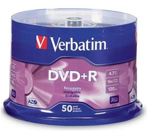 Verbatim DVD+R 4.7GB 16x 50 Pack on Spindle - Office Connect 2018