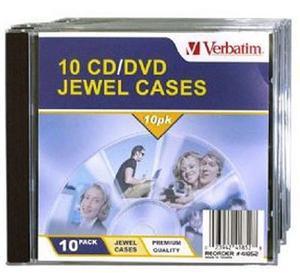 Verbatim CD/DVD 10 Pack Clear Jewel Cases - Office Connect