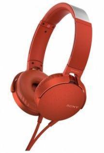 Sony MDRXB550APR Extra Bass Headphones - Overhead Style Red - Office Connect