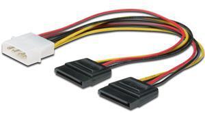 Digitus SATA (Dual) to Molex 0.2m Power Cable - Office Connect