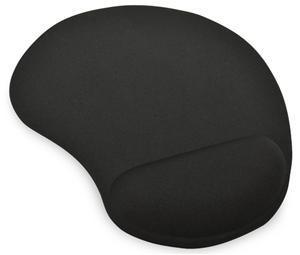 Ednet Mouse Pad with Gel Wrist Rest - Black - Office Connect