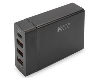 Digitus Universal USB Type-C 72W Notebook Charger + 3 x USB Ports - Office Connect