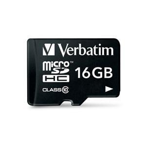 Verbatim Premium microSDHC UHS-I Class 10 Card with Adapter 16GB - Office Connect