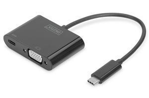 Digitus USB Type-C (M) to VGA (F) Adapter Cable with Power Delivery - Office Connect