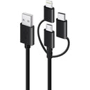 1M 3-IN-1 CHARGE & SYNC CABLE - BLACK - Office Connect 2018