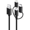 1M 3-IN-1 CHARGE & SYNC CABLE - BLACK - Office Connect 2018