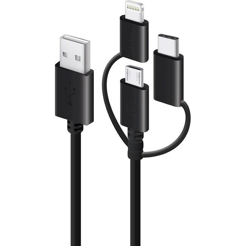 1M 3-IN-1 CHARGE & SYNC CABLE - BLACK - Office Connect 2018