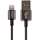 1m Metal Lightning to USB Cable - Black - Office Connect 2018