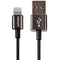 1m Metal Lightning to USB Cable - Black - Office Connect 2018