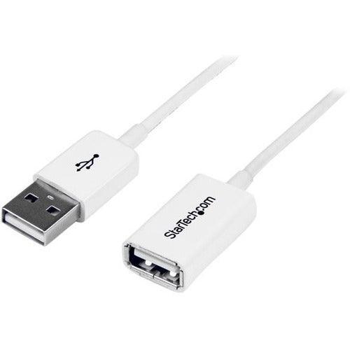 1m White USB 2.0 Extension Cable - M/F - Office Connect 2018