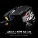 CORSAIR GAMING SCIMITAR ELITE RGB 18000 DPI MOBA/MMO OPTICAL PC GAMING MOUSE - BLACK - Office Connect 2018