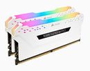 CORSAIR CMW16GX4M2C3200C16W DDR4, 3200MHZ 16GB 2 X 288 DIMM, UNBUFFERED, VENGEANCE RGB PRO WHITE HEAT SPREADER, RGB LED, 1.35V - Office Connect 2018