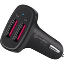 2 PORT USB-A CAR CHARGER 5V/4.8A BLACK - Office Connect 2018