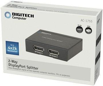 2 Way DisplayPort Splitter - Office Connect 2018