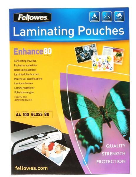 Fellowes Laminating Pouches A4 Gloss 100 Micron Pack 100 - Office Connect
