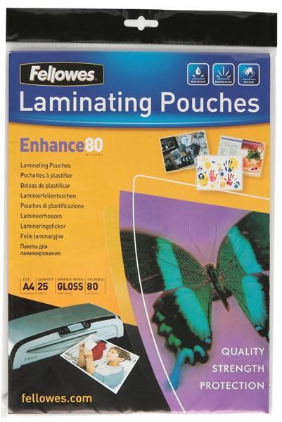 Fellowes Laminating Pouches A4 Gloss 80 Micron Pack 25 - Office Connect
