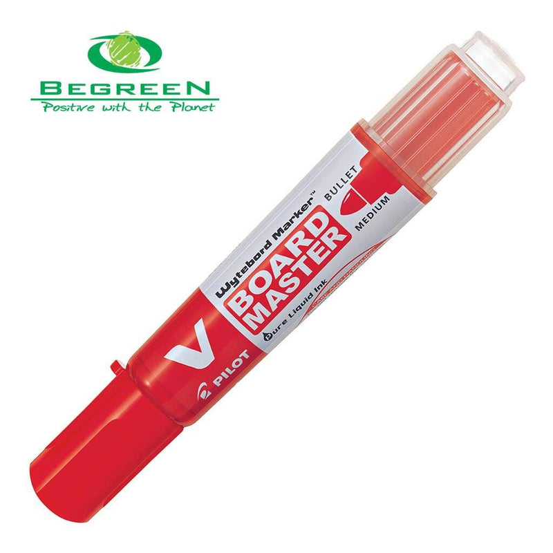 Pilot BeGreen V Board Whiteboard Marker Bullet Red (WBMA-VBM-M-R-BG) Units per pack: 10 - Office Connect